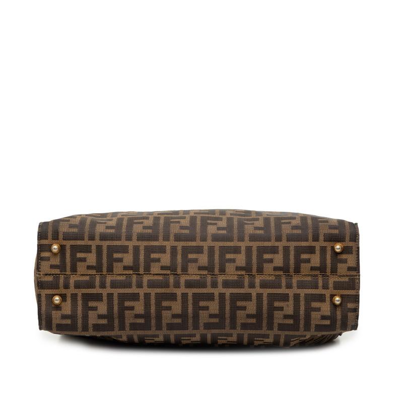 FENDI（フェンディ） ズッカ ショルダーバッグ ブラウン キャンバス