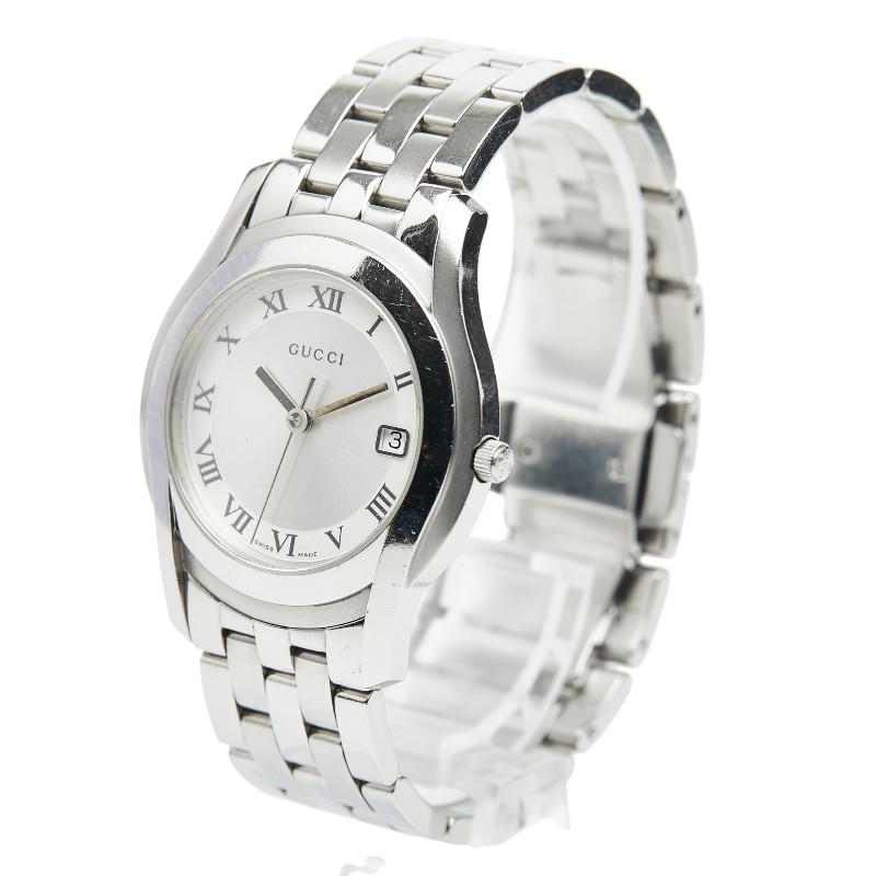 GUCCI（グッチ） 腕時計 5500M スイス製クオーツ シルバー文字盤