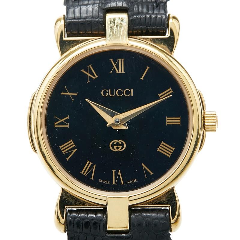 GUCCI（グッチ） 腕時計 3400L スイス製クオーツ ブラック文字盤
