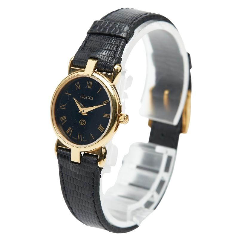 美品 稼動 GUCCI グッチ クォーツ メンズ腕時計 3400M ブラック GUCCI（グッチ） 腕時計 3400L スイス製クオーツ ブラック文字盤