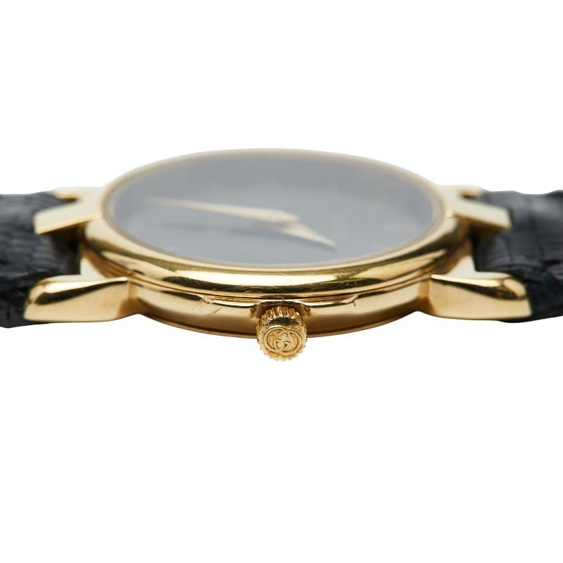 GUCCI（グッチ） 腕時計 3400L スイス製クオーツ ブラック文字盤