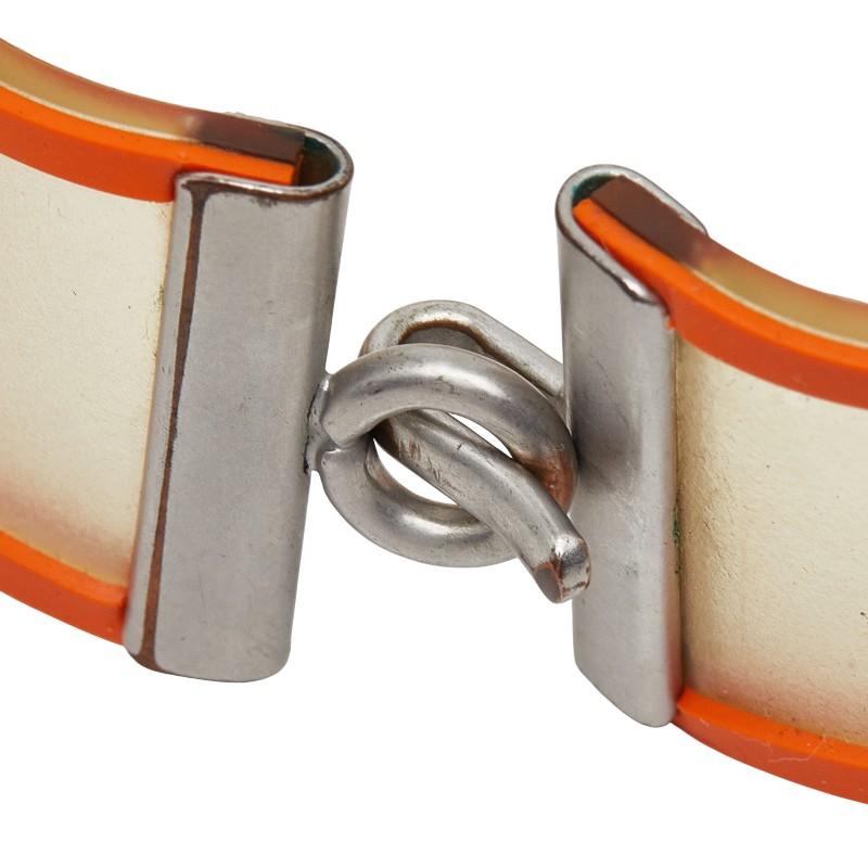 CHANEL（シャネル） ロゴ クローバー ブレスレット クリア オレンジ