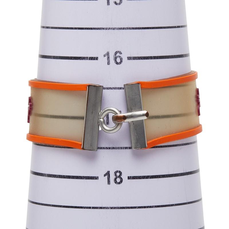 CHANEL（シャネル） ロゴ クローバー ブレスレット クリア オレンジ