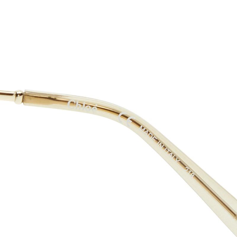 クロエ サングラス CE126S ゴールド ブラウン プラスチック メッキ レディース Chloe 【中古】