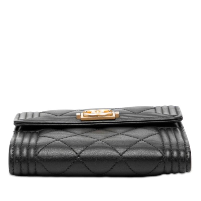 CHANEL ブラックレザー人気のラムスキン財布！美品！ ◇シャネル 長財布 財布 ココマーク ラムスキン ブラック 【公式通販】