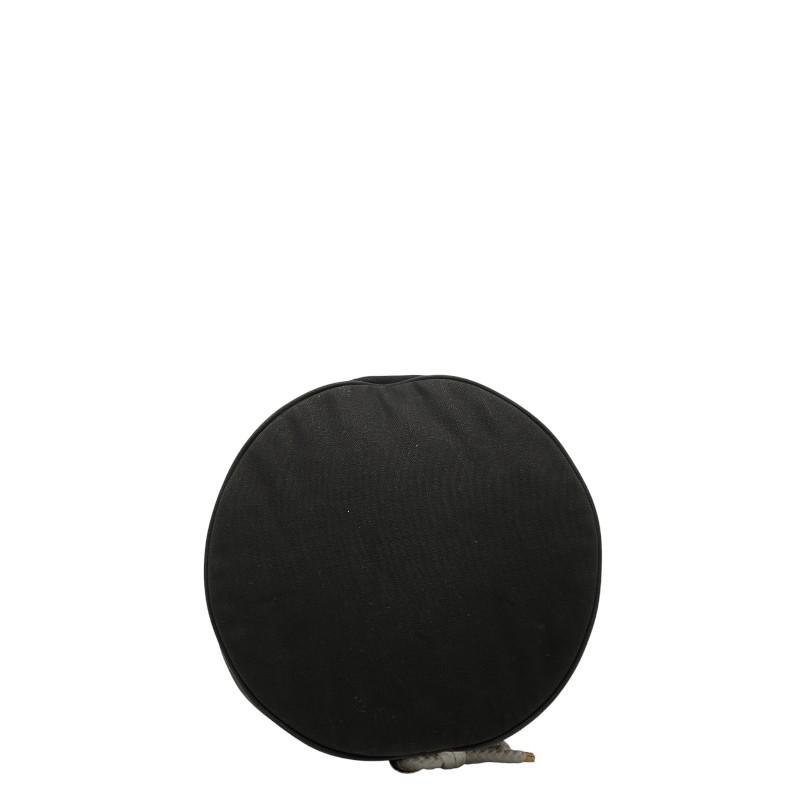 CHANEL シャネル ハンドバッグ ノベルティ ロゴ プールバッグ 巾着バッグ バイカラー キャンバス    ブラック 黒 ホワイト 白 ブラック金具 レディース 定番 美品【中古品】 CHANEL（シャネル） ノベルティ ロゴプリント プールバッグ ショルダー