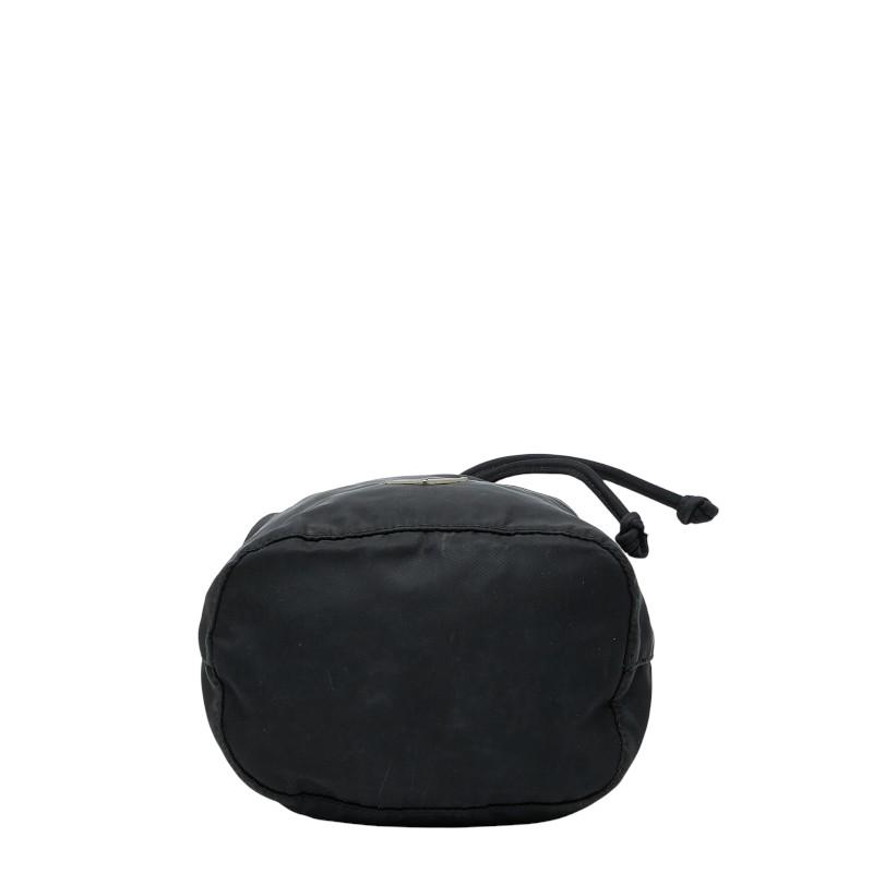 PRADA（プラダ） 三角ロゴプレート ポーチ ブラック ナイロン