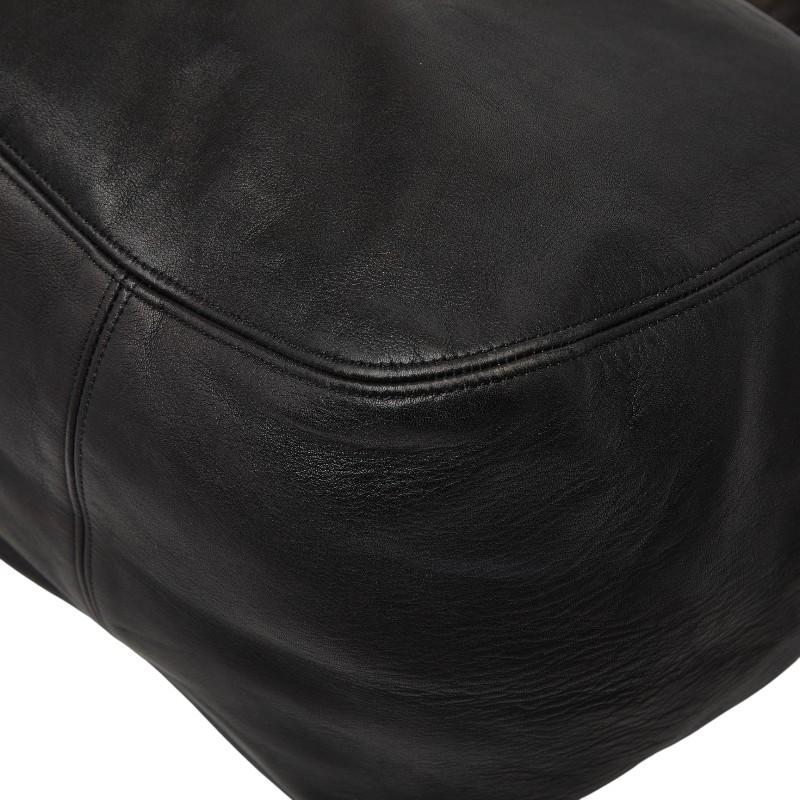 COACH（コーチ） バケツ型 トートバッグ ブラック レザー レディース
