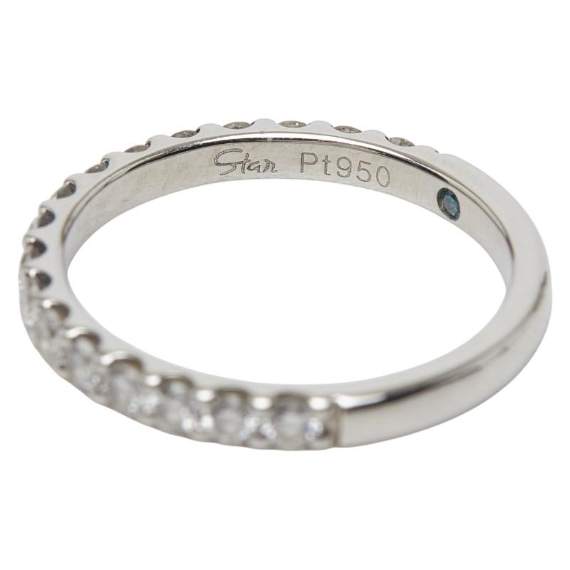 スタージュエリー Pt950 プラチナ ダイヤ0.30ct ブルートパーズ0.01ct
