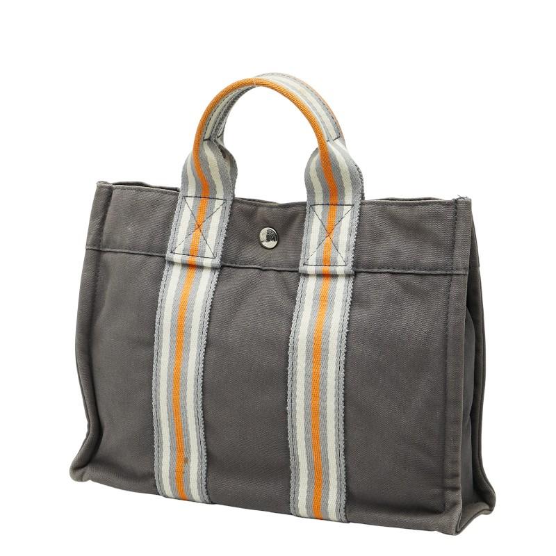 美品　HERMES エルメス ニューフールトゥMM トートバックグレー HERMES（エルメス） フールトゥ トートPM トートバッグ ハンドバッグ