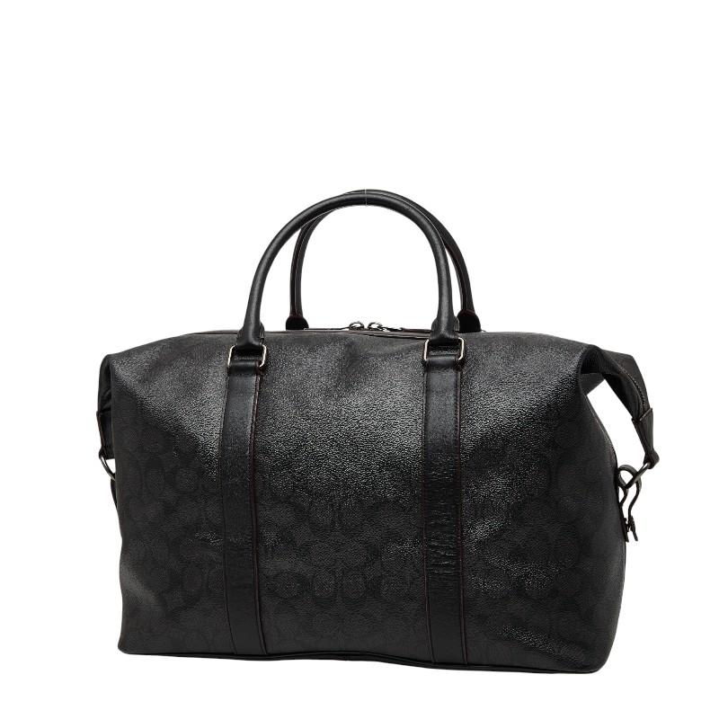 COACH シグネチャー 2way ビジネスバッグ PVCレザー　ブラック COACH（コーチ） シグネチャー ボストンバッグ トラベルバッグ F23207