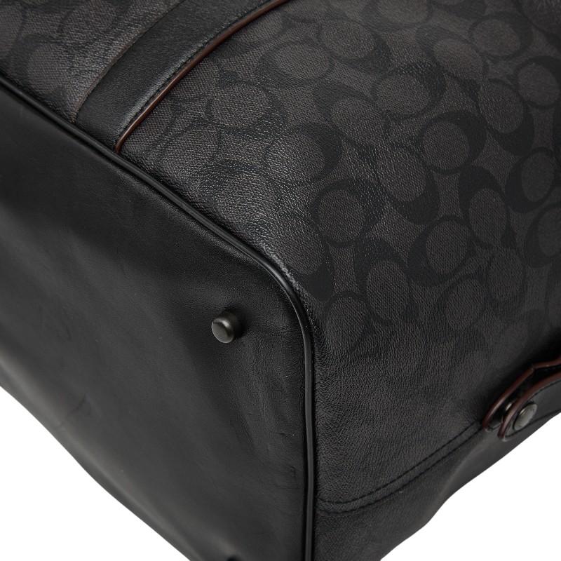 【極美品】COACH コーチ ビジネスバッグ シグネチャー PVC レザー 黒 極美品 COACH コーチ シグネチャー ショルダーバッグ クロスボディ 黒