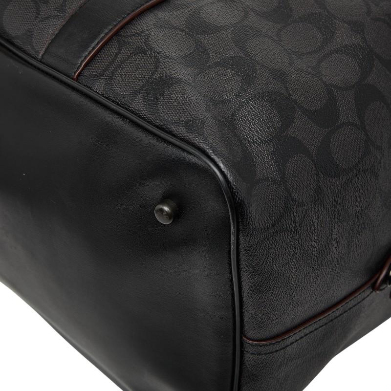 【極美品】COACH コーチ ビジネスバッグ シグネチャー PVC レザー 黒 極美品 COACH コーチ シグネチャー ショルダーバッグ クロスボディ 黒