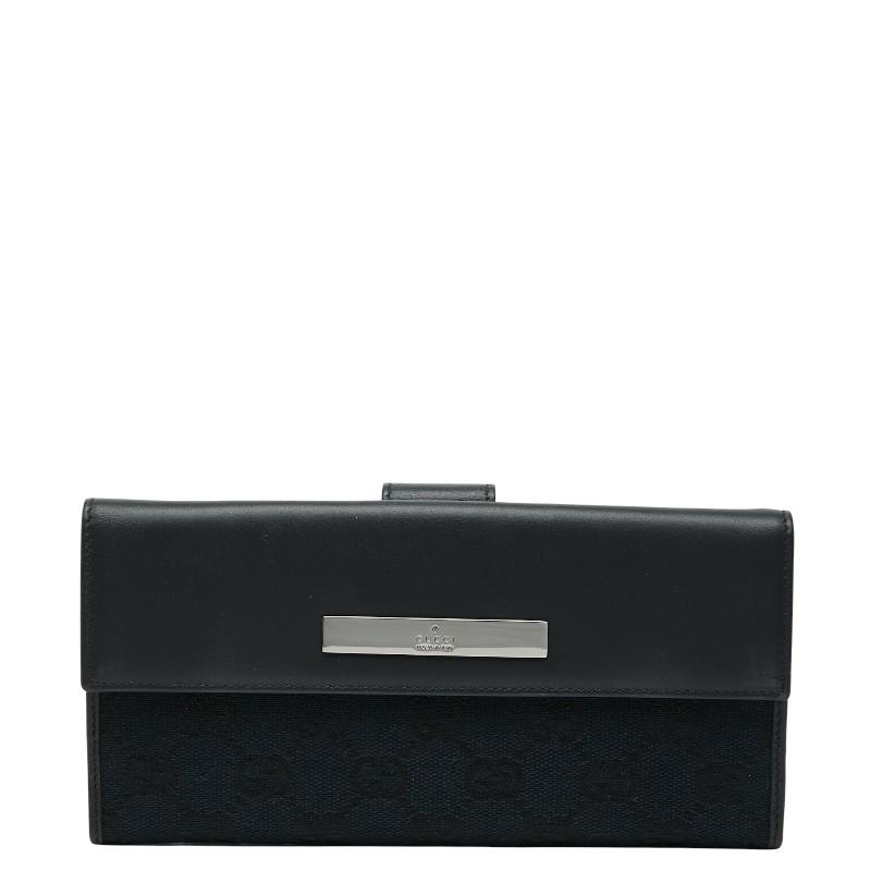 美品 GUCCI グッチ 長財布 ブラック レザー 035 1408 2150 GUCCI（グッチ） GGキャンバス 長財布 035 1408 2150 ネイビー