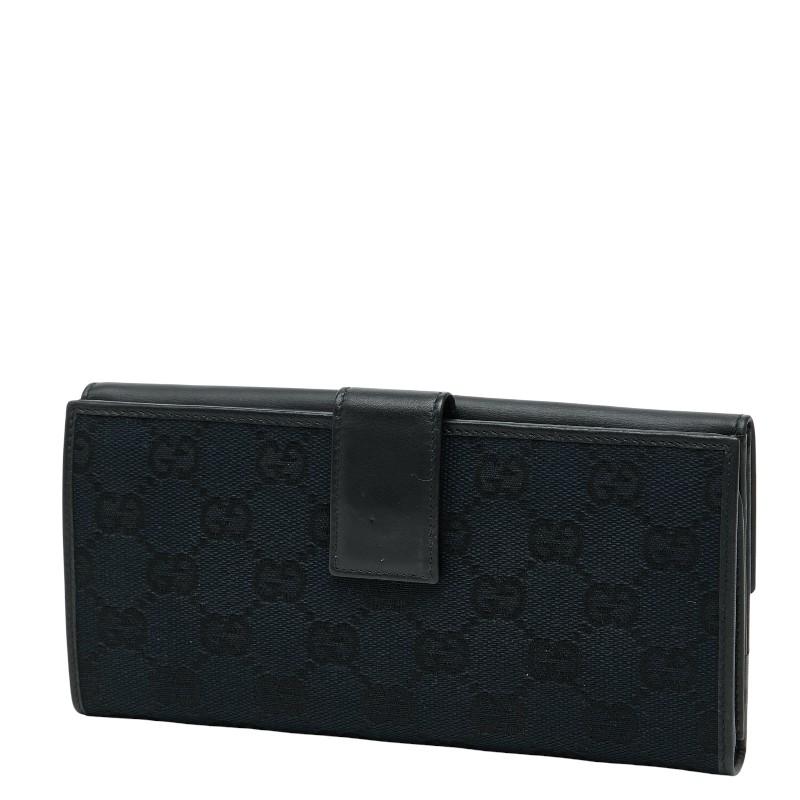 GUCCI（グッチ） GGキャンバス 長財布 035 1408 2150 ネイビー