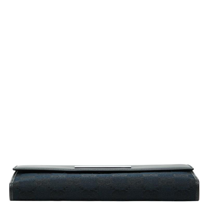 GUCCI（グッチ） GGキャンバス 長財布 035 1408 2150 ネイビー