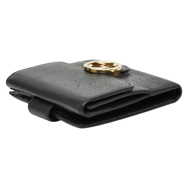 GUCCI（グッチ） インターロッキングG 二つ折り財布 615525 ブラック