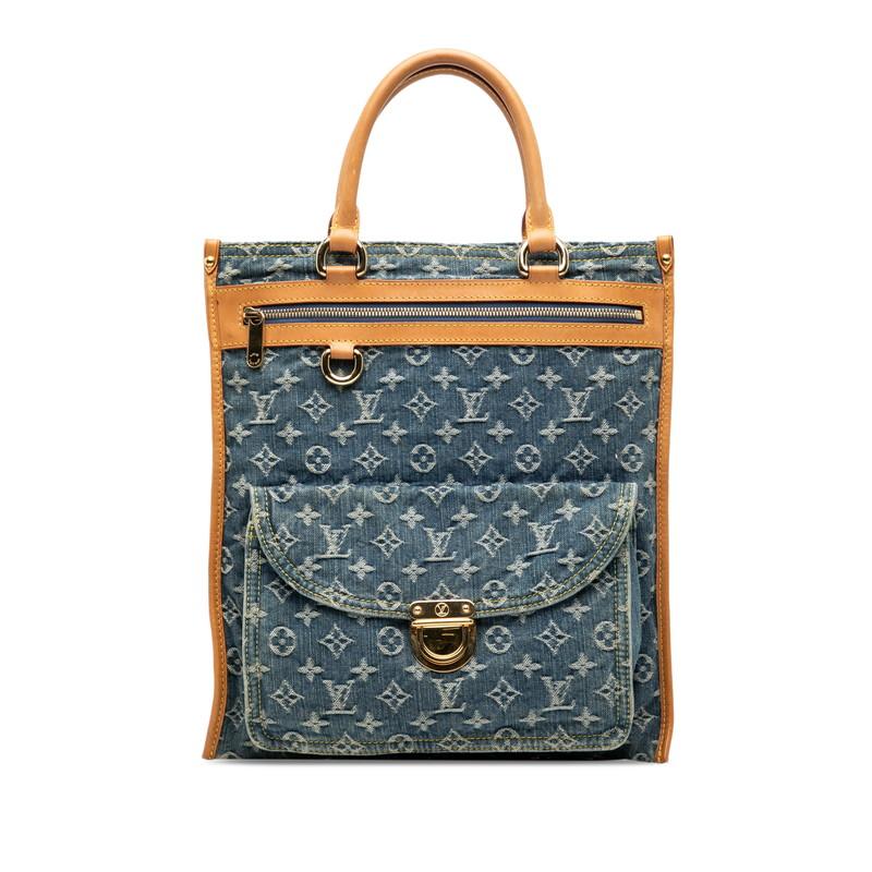 美品■ルイヴィトン モノグラムデニム グラデーション フラットシューズ 37.5 LOUIS VUITTON（ルイ・ヴィトン） ルイ ヴィトン モノグラム デニム