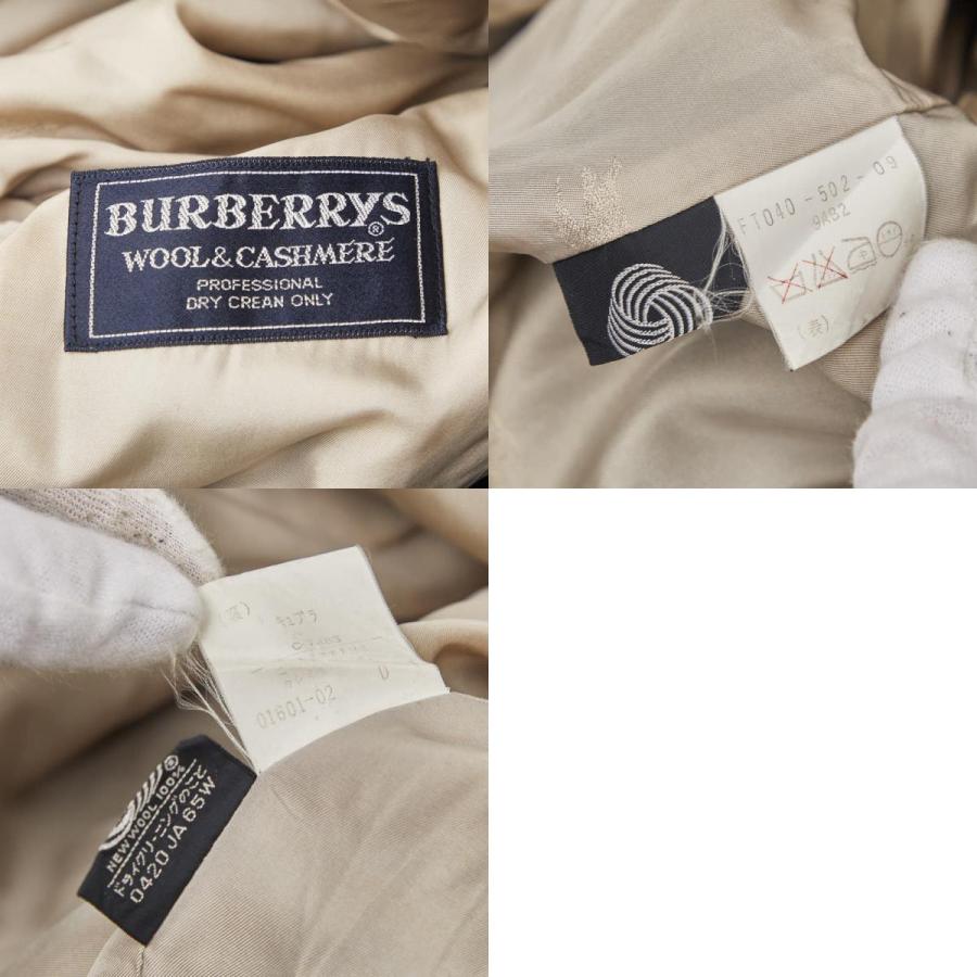 BURBERRY（バーバリー） ステンカラーコート 比翼 ブラック ウール