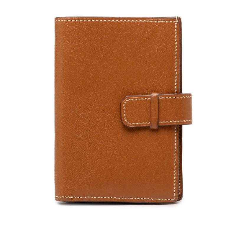 【希少 美品】HERMES エルメス ジュラ リザード 財布 ダークブラウン HERMES（エルメス） ジュラ 二つ折り財布 ブラウン シェーブル
