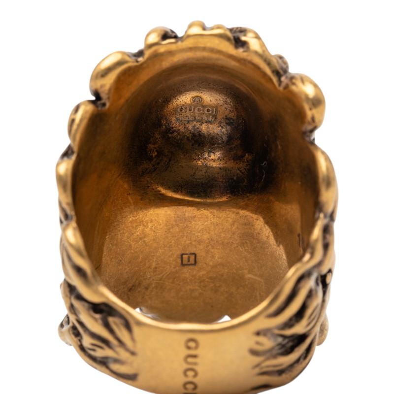 GUCCI（グッチ） ライオンヘッド リング 指輪 #16 ゴールド ライト