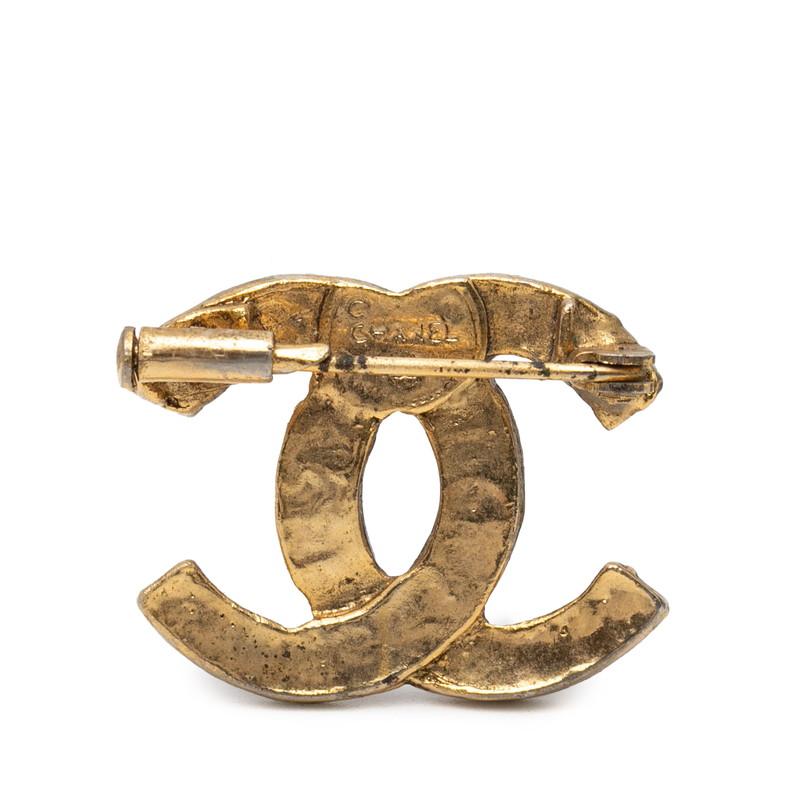 CHANEL（シャネル） ココマーク ラインストーン ブローチ ゴールド
