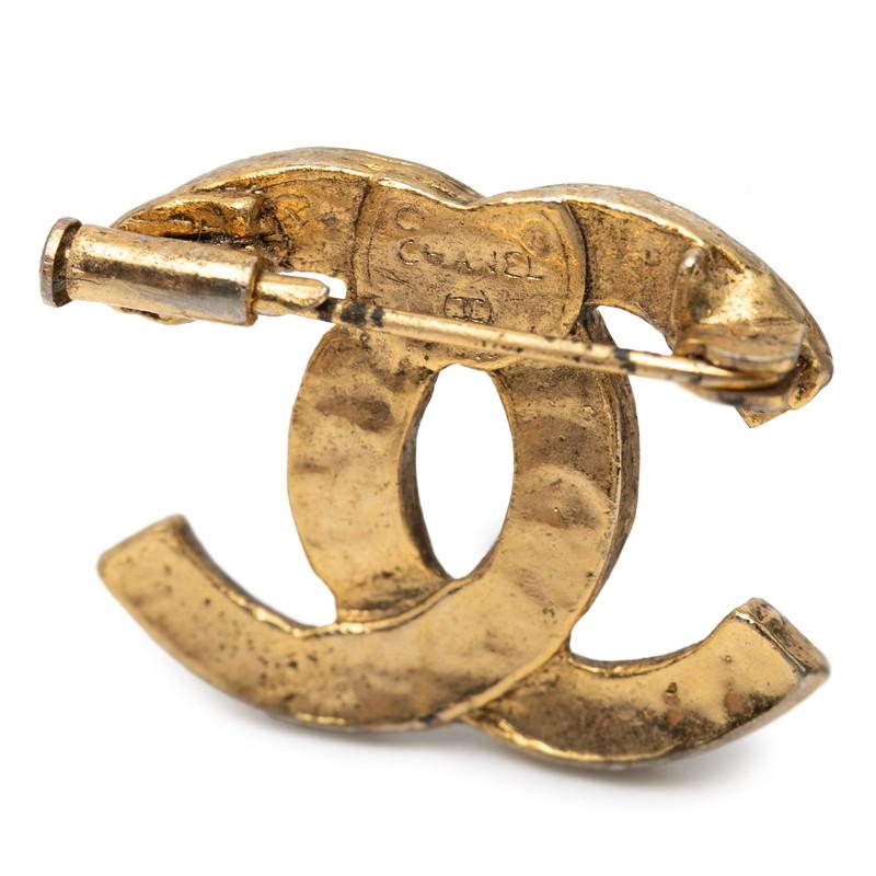 CHANEL（シャネル） ココマーク ラインストーン ブローチ ゴールド