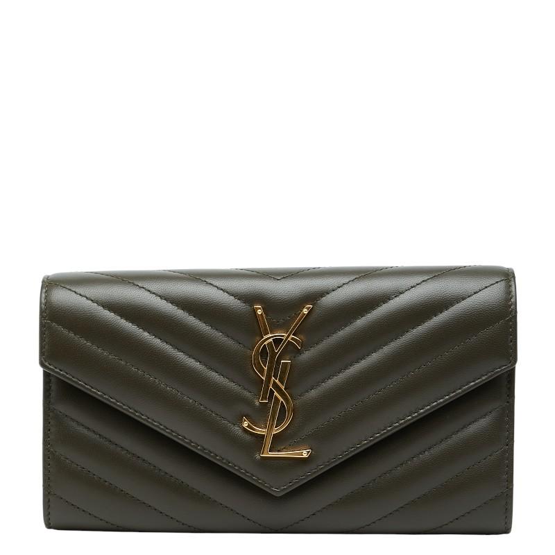 サンローラン カサンドラ Vステッチ 長財布 372264 レザー レディース SAINT LAURENT 【1-0255241】 ASUS（エイスース） サンローラン カサンドラ Vステッチ 長財布 372264