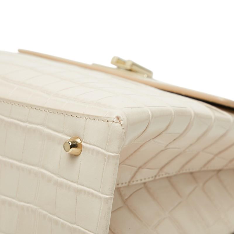 FURLA（フルラ） 1927 トップハンドル クロコ 型押し ショルダーバッグ