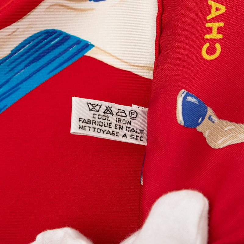 CHANEL（シャネル） メリーゴーランド スカーフ レッド マルチカラー