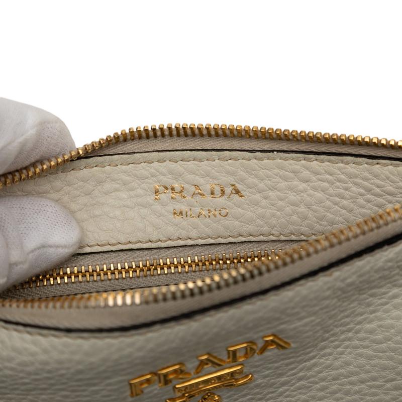 プラダ PRADA ショルダーバッグ レザー ライトブルー×イエロー×ホワイト×ブラック レディース 送料無料【中古】 z7740 PRADA（プラダ） 斜め掛け ショルダーバッグ ホワイト レザー