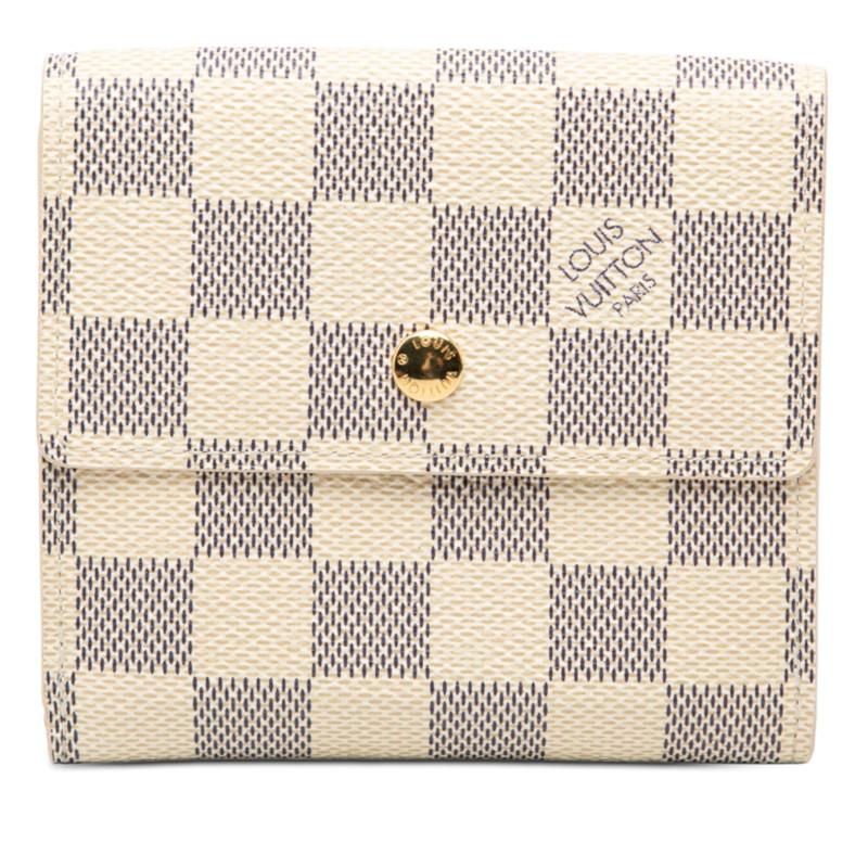 美品 ルイヴィトン ダミエ・アズール 財布 ホワイト ブランド N61735 LOUIS VUITTON（ルイ・ヴィトン） ルイ ヴィトン ダミエ アズール