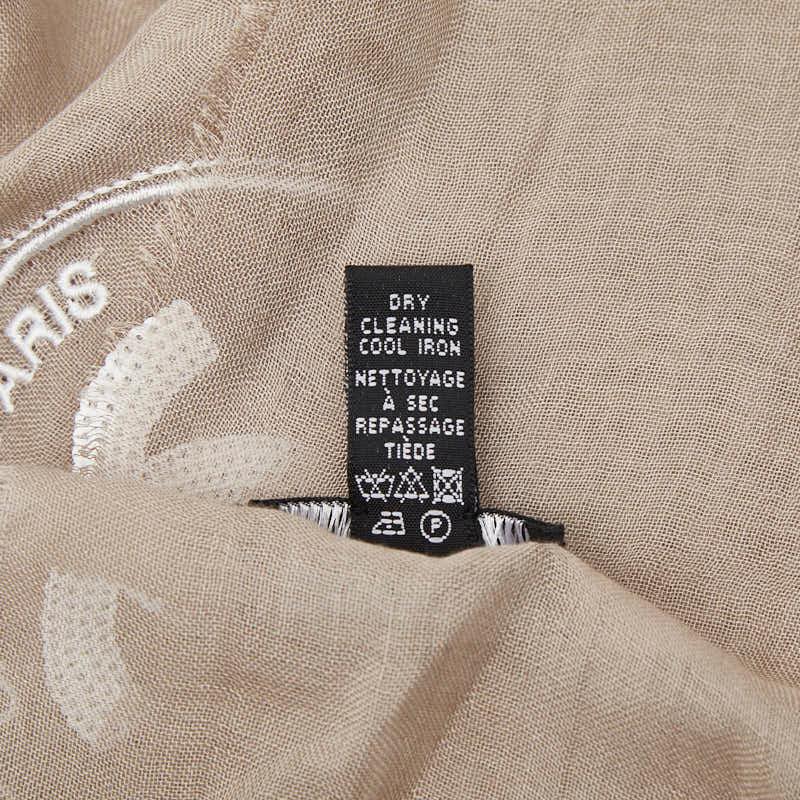 CHANEL（シャネル） ロゴ 大判 ストール グレー カシミヤ モダール 