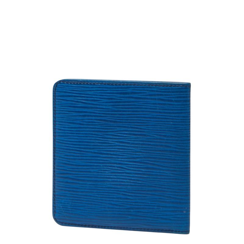 LOUIS VUITTON ルイヴィトン 財布 ポルトビエ コンパクト M63555 トレドブルー エピ ユニセックス 二つ折り 財布 美品【本物保証】 LOUIS VUITTON（ルイ・ヴィトン） 財布 ポルトビエ コンパクト エピ