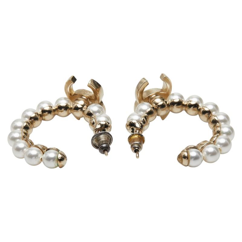 CHANEL（シャネル） ココマーク ラインストーン ピアス ゴールド