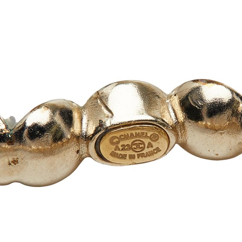 CHANEL（シャネル） ココマーク ラインストーン ピアス ゴールド