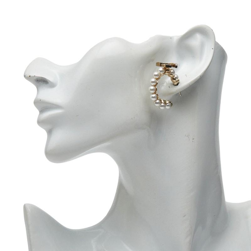 CHANEL（シャネル） ココマーク ラインストーン ピアス ゴールド