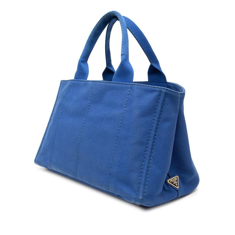 PRADA（プラダ） カナパM トートバッグ ブルー キャンバス レディース 