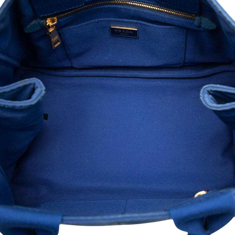 PRADA（プラダ） カナパM トートバッグ ブルー キャンバス レディース