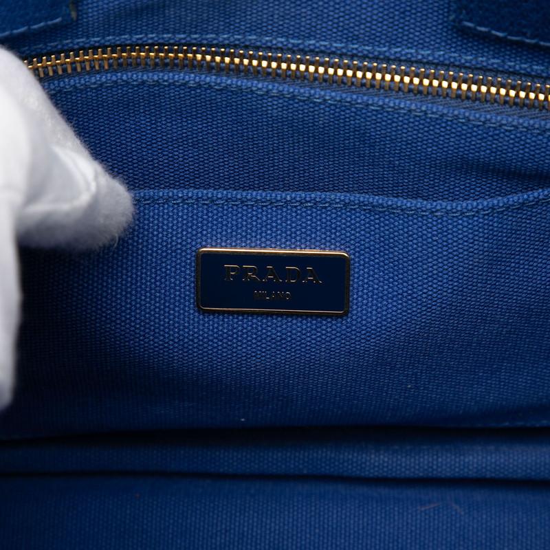 PRADA（プラダ） カナパM トートバッグ ブルー キャンバス レディース