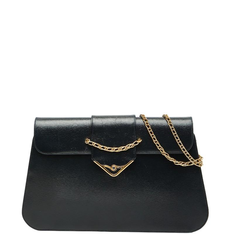 カルティエ サファイアライン チェーン ショルダーバッグ レザー レディース CARTIER 【1-0256051】 Cartier（カルティエ） サファイアライン チェーン ショルダーバッグ