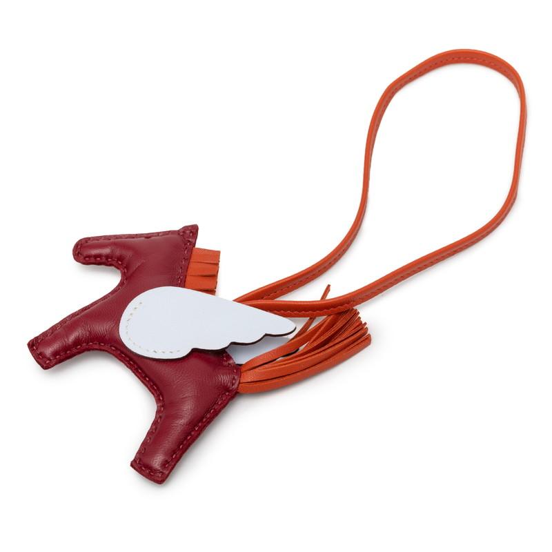 HERMES（エルメス） ロデオ ペガサス MM チャーム ルージュグレナ 