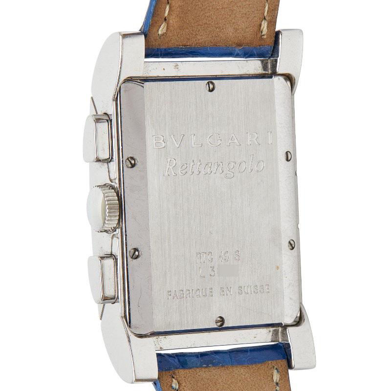 BVLGARI（ブルガリ） レッタンゴロ クロコ型押し 腕時計 RTC49S