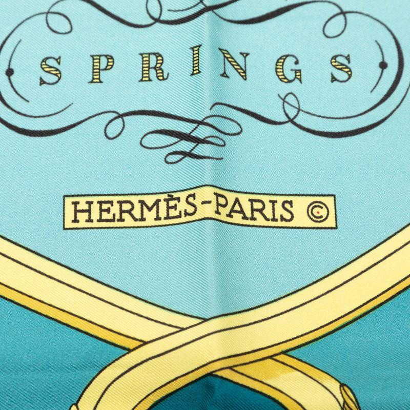 HERMES カレ90 大判　SPRINGS 馬車 エルメス HERMES/スカーフ カレ90 スプリング SPRINGS 馬車 ネイビー
