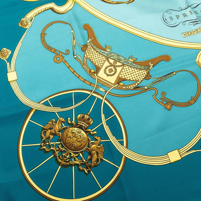 HERMES（エルメス） カレ90 SPRINGS スプリングス 馬車柄 スカーフ