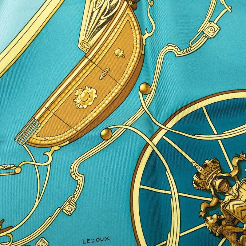 HERMES カレ90 大判　SPRINGS 馬車 HERMES - エルメス カレ90 SPRINGS スプリングス 馬車柄 スカーフ