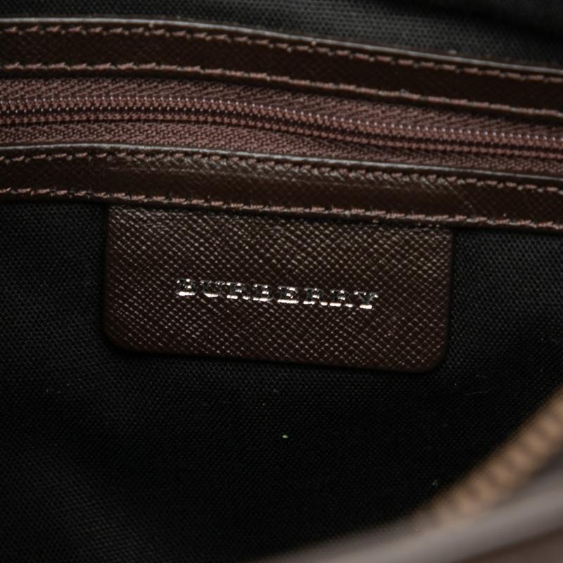 バーバリー ノバチェック ハンドバッグ ショルダーバッグ ベージュ ブラウン キャンバス レザー レディース BURBERRY 【中古】
