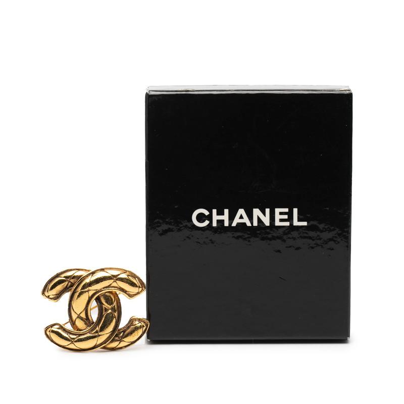 CHANEL（シャネル） マトラッセ ココマーク ブローチ ゴールド メッキ
