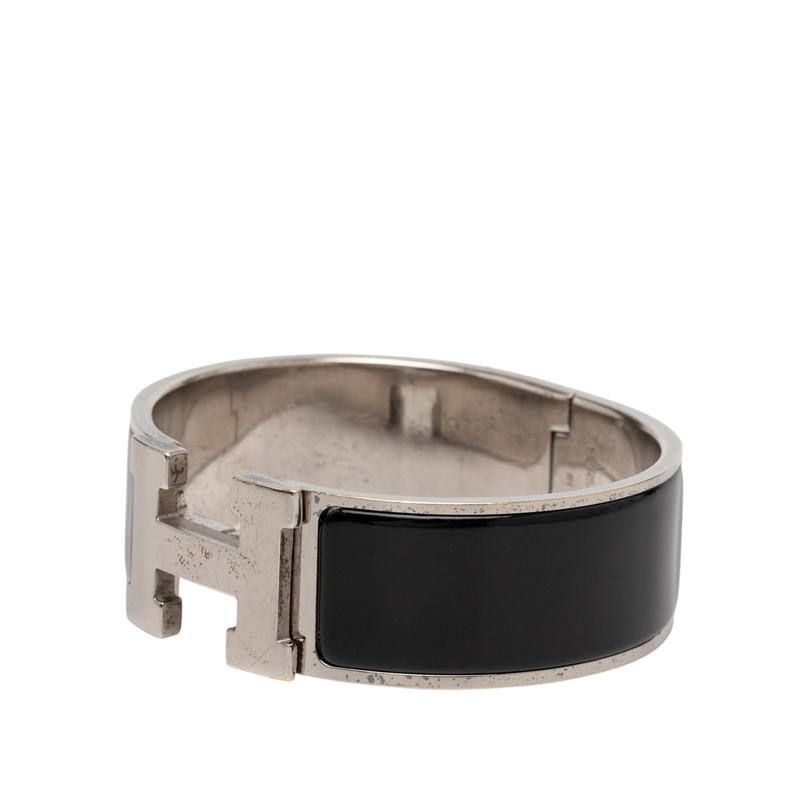 HERMES（エルメス） クリッククラックH PM バングル シルバー ブラック