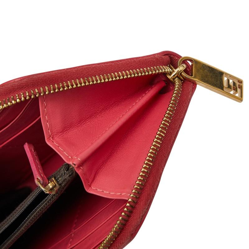 フェンディ ラウンドファスナー長財布 ズッキーノ 中古 ピンク ブラウン コーティングレザー FENDI 【中古】 | ロングウォレット ユニセックス ファッション サイフ ブランド小物 ランクB FENDI - フェンディ ラウンドファスナー長財布 ズッキーノ 中古 ピンク